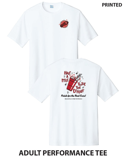 Coxton Lake 2025 Hangover Half-Mile Performance T-Shirt