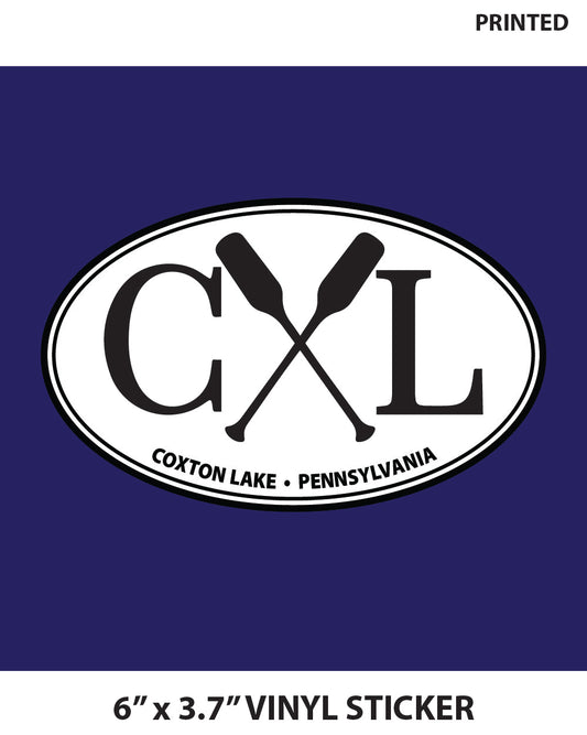 Coxton Lake 2025 Oval Vinyl Sticker