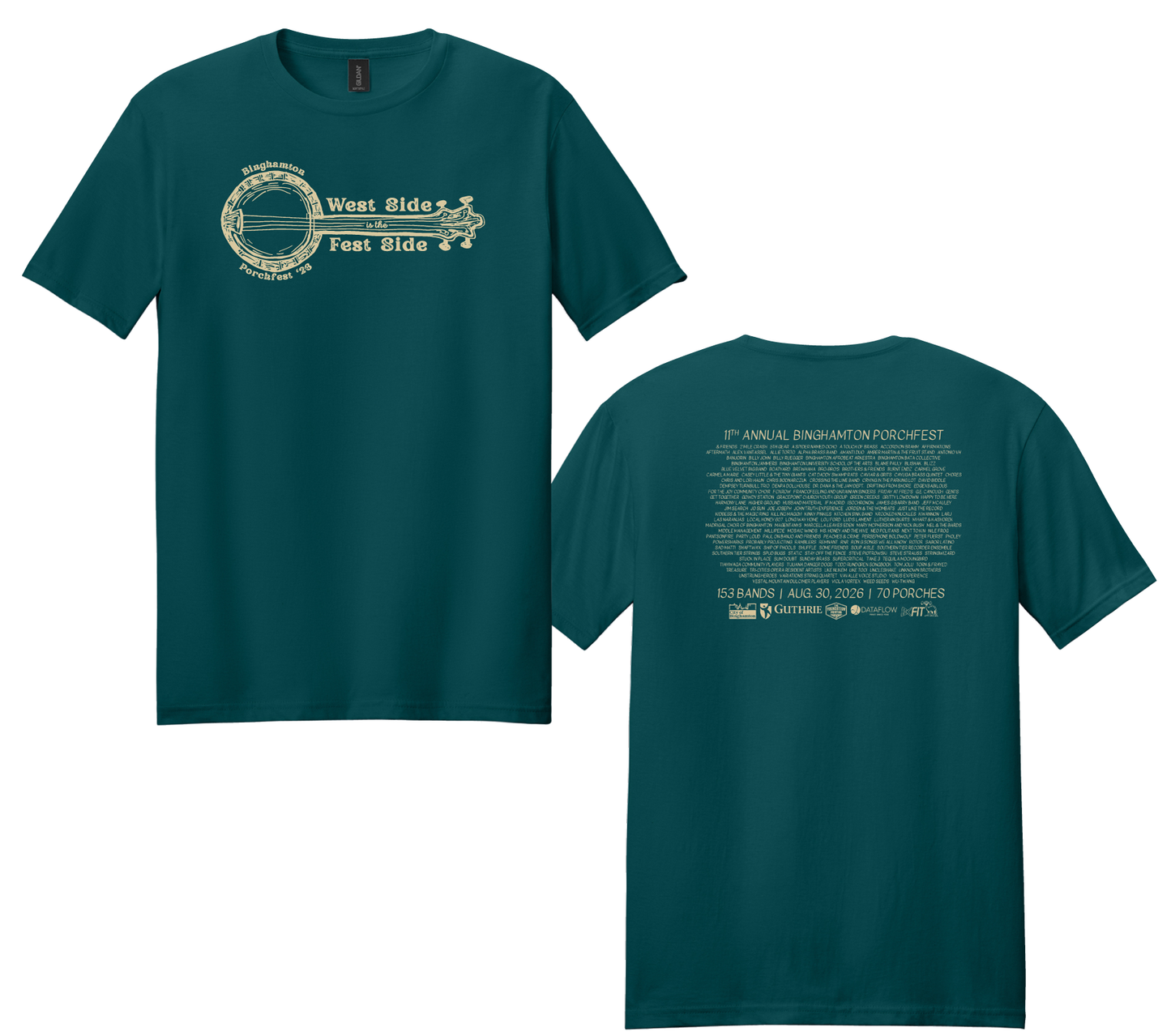 Porchfest 2026 Banjo Adult Tee