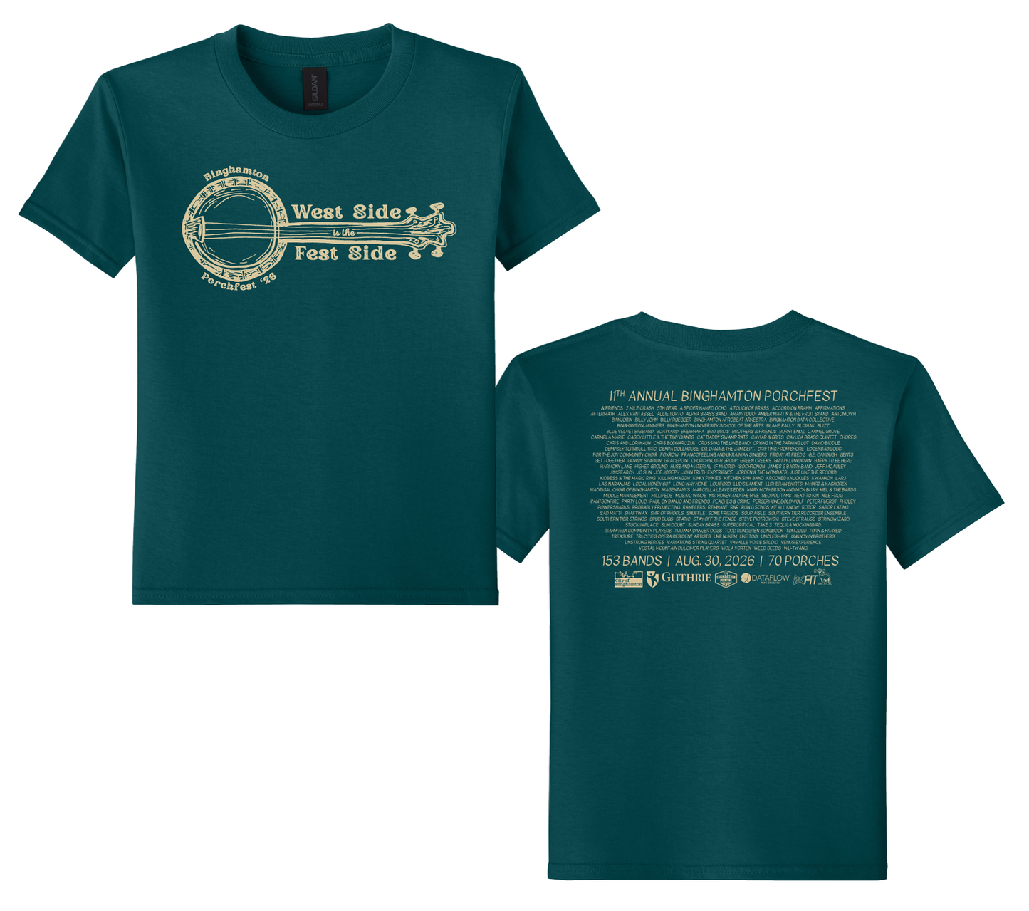 Porchfest 2026 Banjo Youth Tee