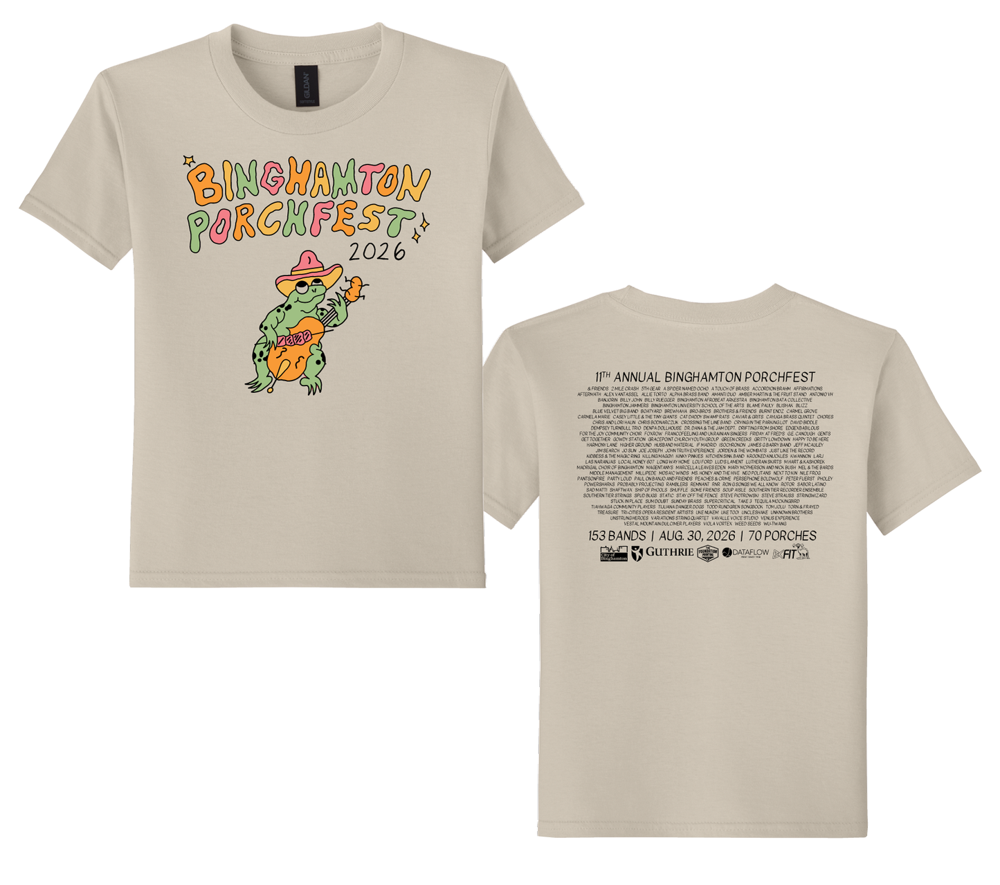 Porchfest 2026 Frog Youth Tee